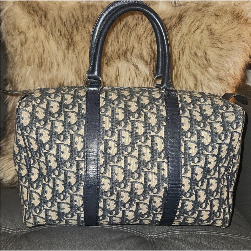 Christian Dior Oblique Trotter Canvas Boston Bag w/COA - Picture 3 of 12